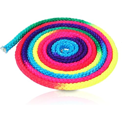 Corda per Ginnastica Ritmica, Corda per Ginnastica Artistica, 2,8 m di Nylon di Colore Arcobaleno Corda per Ginnastica Ritmica Solida da Competizione per l'allenamento Artistico e la Concorrenza