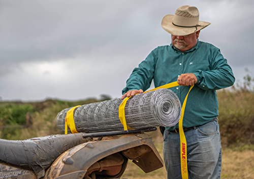 Simple Strap Load-Securing Rubber Tie Down Straps For Movers And Contractors, Self-Gripping, Non-Marring, Uv-Resistant, 3Mm Heavy Duty (1000 Psi), Green/Grey/Orange 3-Pack, 20012 #TOP2