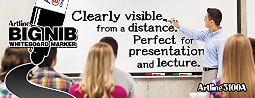 Artline - 4 Pennarelli ricaricabili per lavagna