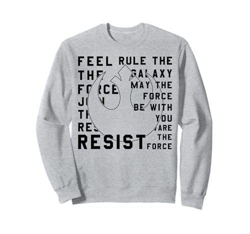 Star Wars Last Jedi Rebel Resist Bold Text Sweatshirt