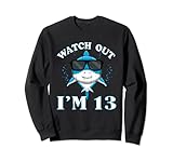 Design divertente per gli amanti degli squali e degli squali. Grande fornitura di squalo per i bambini che amano gli animali. Ottimo regalo di compleanno di squalo per età 13 anni. Grande costume da squalo e costume animale per gli amanti degli animali.