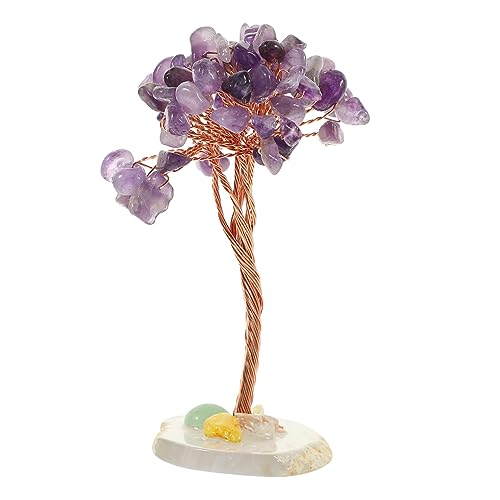 Warmhm 2 Stuks Kristallen Boom Decoraties Chinese Decoratie Eettafel Decoratie Huis Decoratie Geluksbrenger Bonsai Boom Edelsteen Bonsai Boom Bonsai Boom Desktop-Ornament - Afbeelding 3