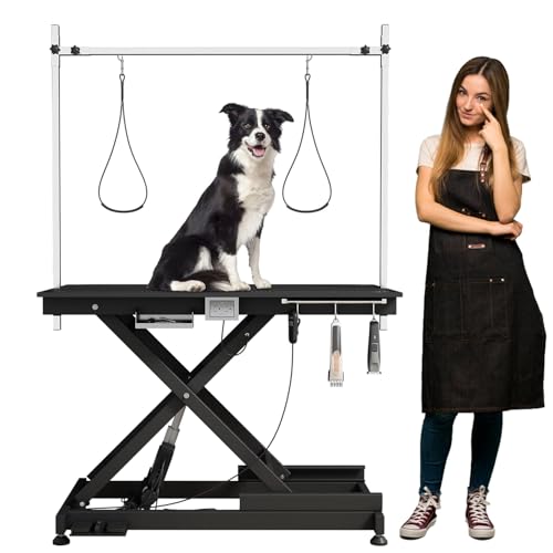 Fegherug 50 Inch Electric Lift Pet Dog Grooming Table