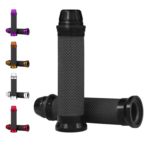 Image of Universal Motorcycle Handlebar Grips Fits for Motorcycles with 7 /8 inch Left Grip and 1 inch Right Sports Bike Chopper Cruiser Bike Etc.