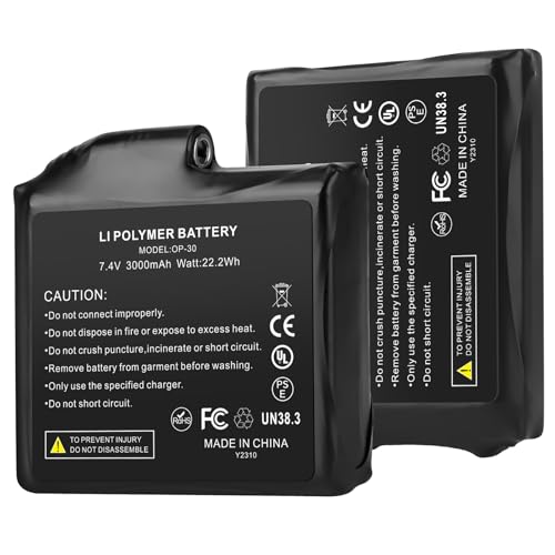 2Pcs 7.4V 2200mAh Heated Gloves Socks Battery, Dual Charger, USB Charging Cable Rechargable Lithium Polymer Batteries for Heated Gloves Socks Hats Mittens Heating Pad (2pcs Included)