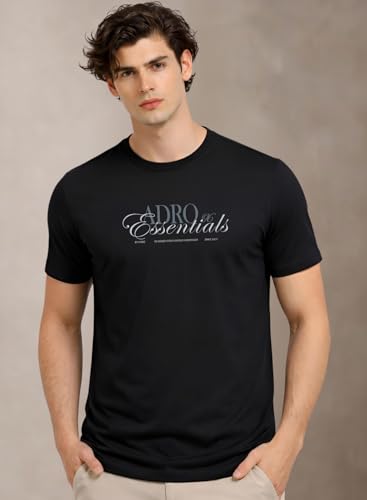 Image of ADRO Mens Printed Cotton T-Shirts Pack of 3 | Regular Fit Graphic Tshirt | Breathable Modern Stylish Casual T Shirt for Travel Gym Daily Lifestyle