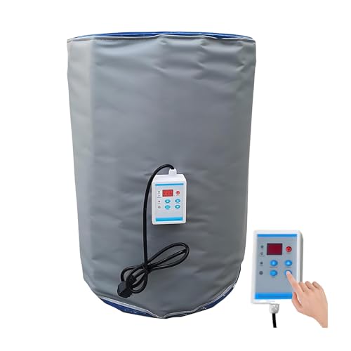 Calentador De Bidón Ibc Y Cinta Térmica De Alta Resistencia, 55/275 Galones, Termostato Digital, Manta Exterior Resistente a La Intemperie, Uso Industrial Para Resina, Cera Y Miel 200L/55Gal