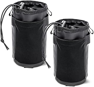 Eyein Bike Water Bottle Holder Bag, Waterproof Bicycle Handlebar Frame Insulated Stem Storage Bag with Fastener Straps Phone Pouch Durable Oxford Cup Drink Carrier With Shoulder Straps for Cycling