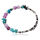 $80Tag Certified Navajo Turquoise Purple Quartz Native American WRAP Bracelet 12748 Made by Loma Sii