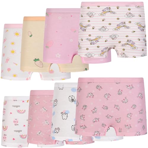 Girls Underwear Cotton Kids Boyshort Toddler Assorted Panties 8 Pack