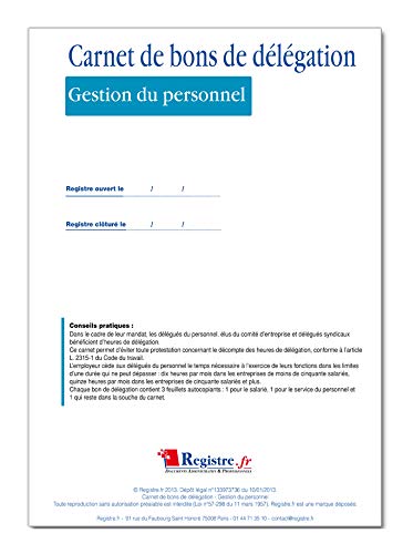Carnet de Bons de Délégation - M022