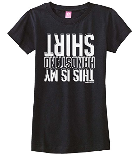 Image of Threadrock Big Girls' This is My Handstand Shirt Fitted T-Shirt