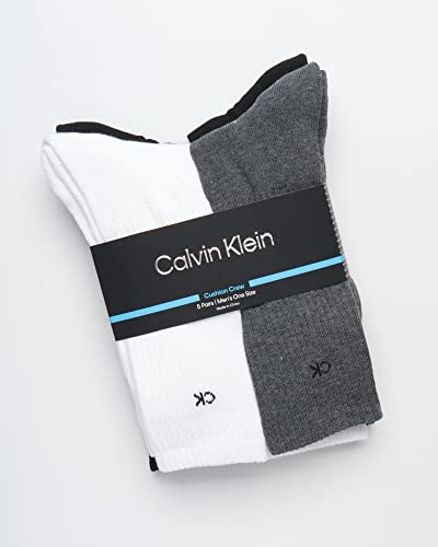 Calvin Klein Mens Crew Socks - 5 Pack Athletic Mid Calf Socks for Men (7-12)2