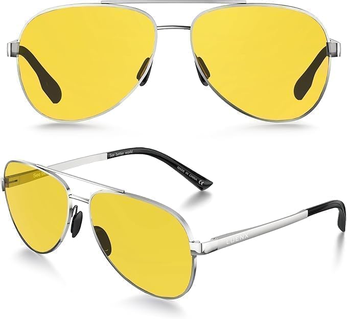 LUENX Aviator Sunglasses for Men Women Polarized - UV400 Protection, Stylish Shades, Driving, Outdoor Activities - Image 2