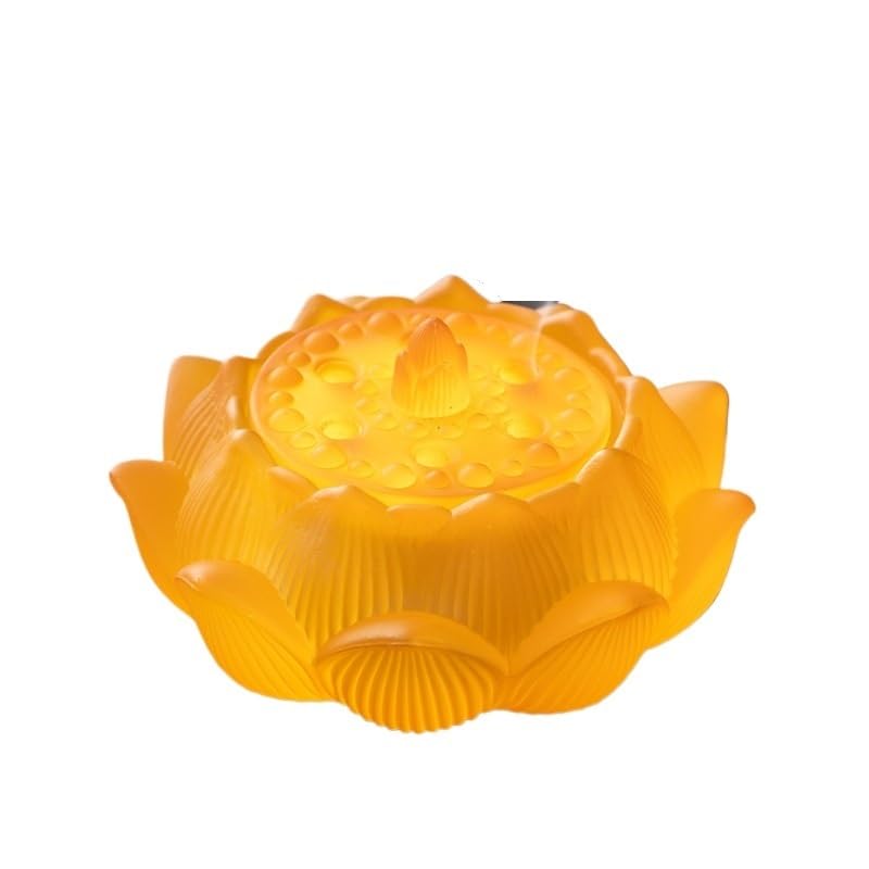 Brûleur d'encens en verre lotus TUSUOD anti-cendres volantes