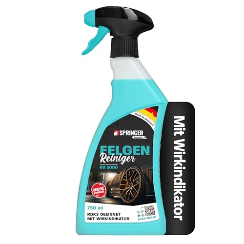 SPRINGER RX5000 - - Felgenreiniger 750ml - - Made in Germany - - Felgenspray säurefrei & materialschonend - - Gut haftende Gel Formel - - Mit Wirkindikator - - Für alle Felgen SPRINGER RX5000 - - Felgenreiniger 750ml - - Made in Germany - - Felgenspray säurefrei & materialschonend - - Gut haftende Gel Formel - - Mit Wirkindikator - - Für alle Felgen