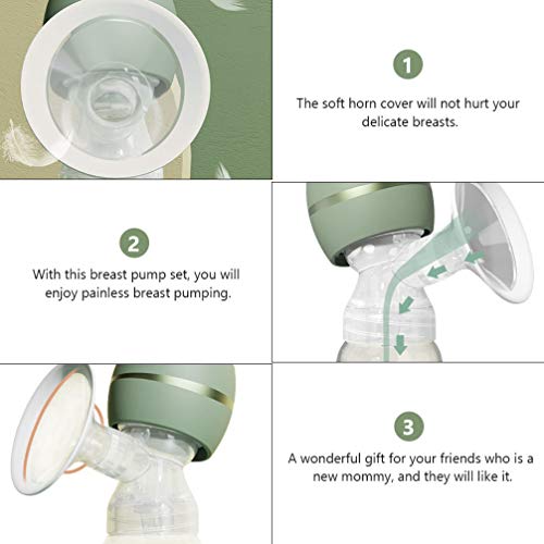 Healifty Bomba de leite elétrica de silicone para amamentação, 1 conjunto