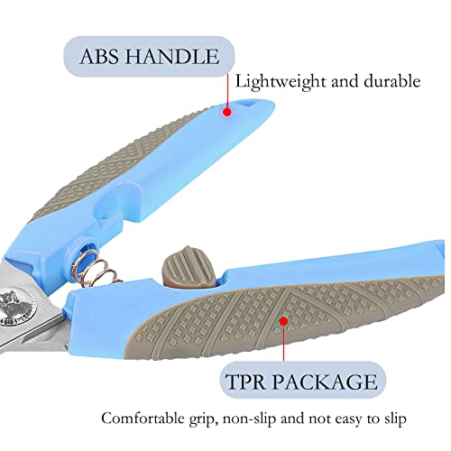Oyanten Dog Nail Clippers Trimmer - Pet Nail Clipper Claw Trimmer Grooming Tool With Safety Guard & Nail File & Razor Sharp Bladefor Small/Medium Dogs Cats Puppy, Blue #TOP3