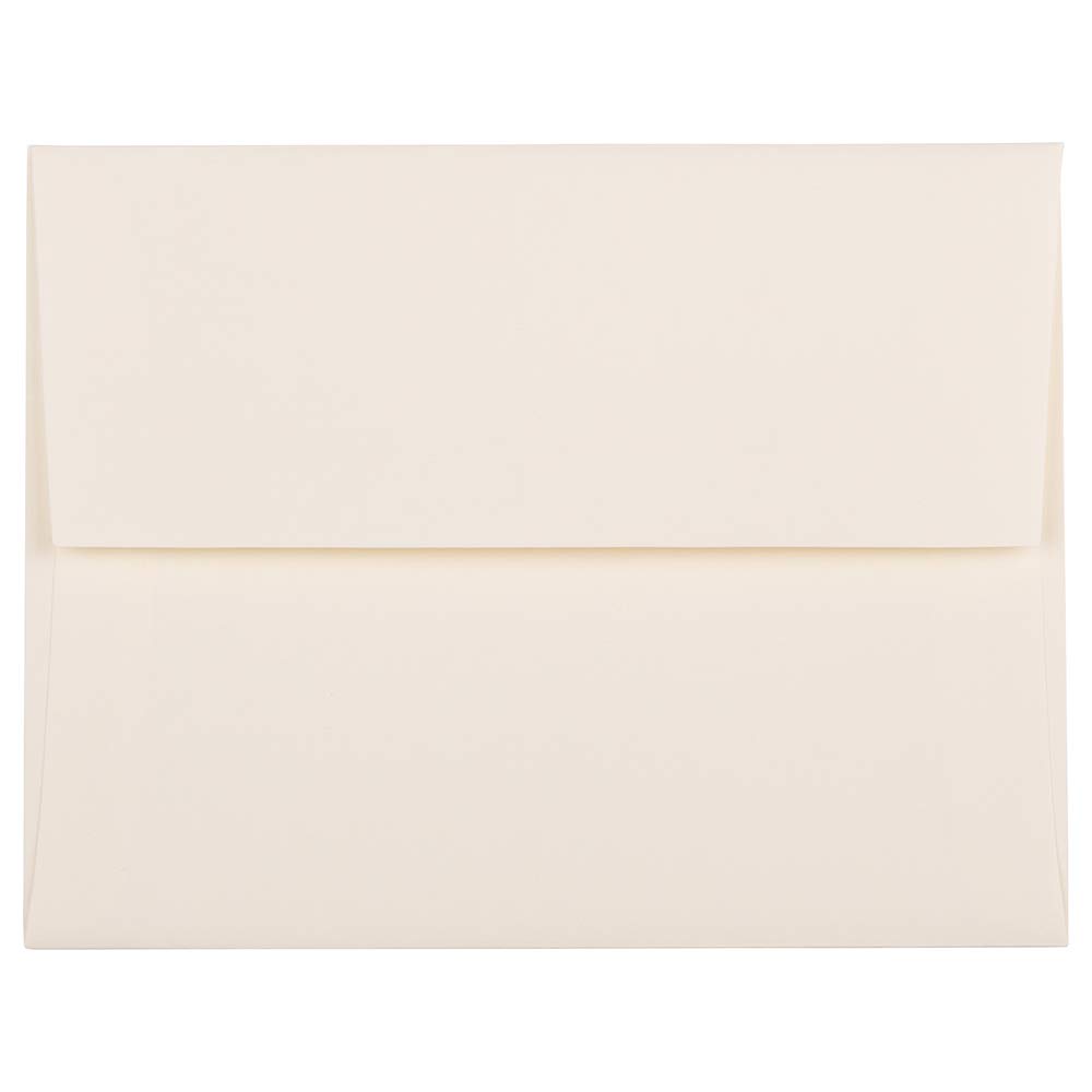 JAM PAPER A2 Strathmore Invitation Envelopes - 4 3/8 x 5 3/4 - Natural White Linen - 50/Pack