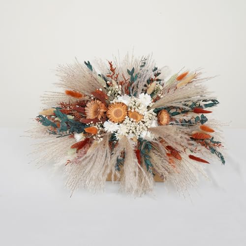 Decoración Boda Boho Arco de Flores Pampas Pequeño miniatura 4