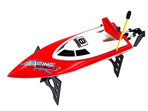 DOPLUS Auto-Flip RC Boat High Speed Racing Remote Control Boat On Water Pool Lake River, Red
