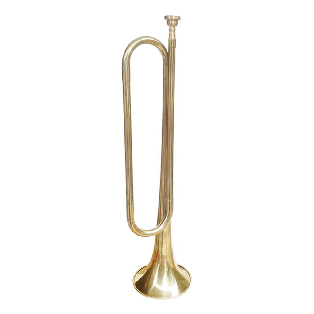 LOVIVER BB Bugle Brass Cavalry Instrument de musique avec gants pour orchestre Parties professionnelles