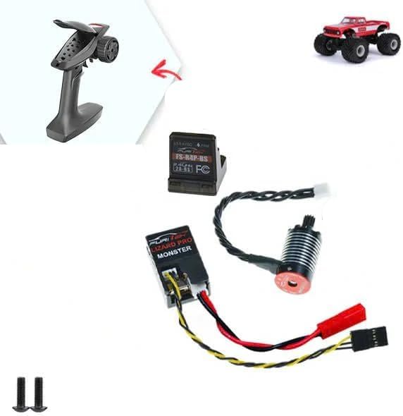 FURITEK Monster BRUSHLESS Power System for REDCAT MT-18 - Remote Control Car, RC Car, RC Monster Truck 1/18 4WD Upgrade Electronics (HELIDIRECT) (with Receiver (FUR-2614))