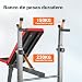 Imagen de Wiltec Banco de pesas plegable hasta 230kg musculación multifunción soporte respaldo ajustable