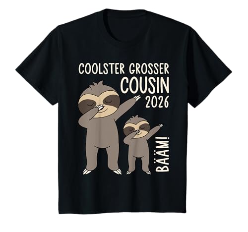 Kinder Dabbing Faultiere - Bääm! Coolster Großer Cousin 2026 T-Shirt