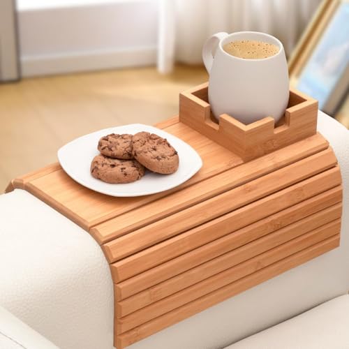 Bandeja para brazo de sofá plegable reposabrazos mesa clip aperitivos 5