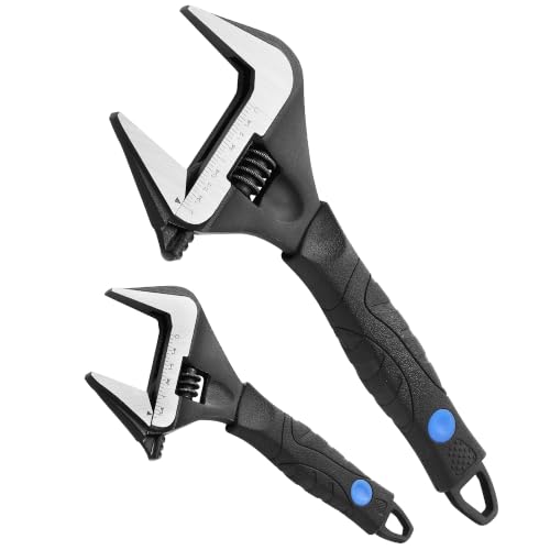 Image of MAXPOWER 6 10-inch Wide Jaw Stubby Adjustable Wrench Set