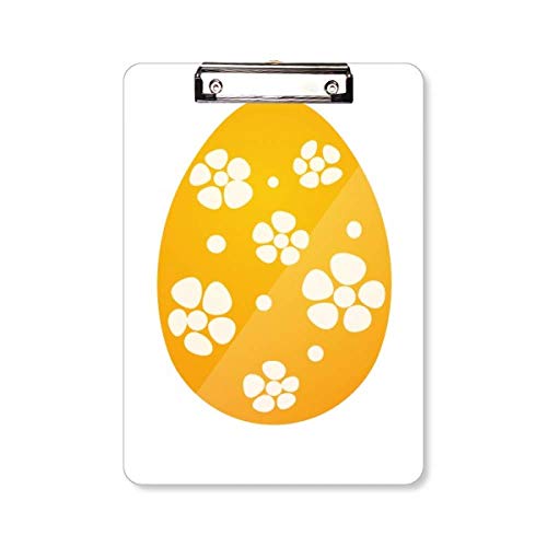 Porte-bloc A4 œuf de Pâques jaune support écriture
