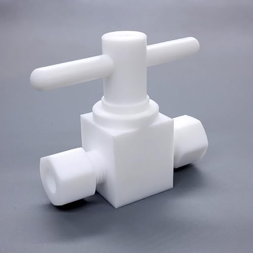 PTFE Ferrule Ball Valve - High-Temperature PEFT Globe Valve - Industrial Pneumatic and Hydraulic Systems - Pack of 1(2-Way D25.4mm 1")