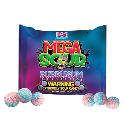Barnetts - Mega Sour Candy Bubblegum 104g - Trendy Sweet Bags - Traditionally Handmade Sweets - Sour Coating Lasts 20 Seconds - Candies for Party Bag, Gift Hamper, or Hamper Box - Image 9