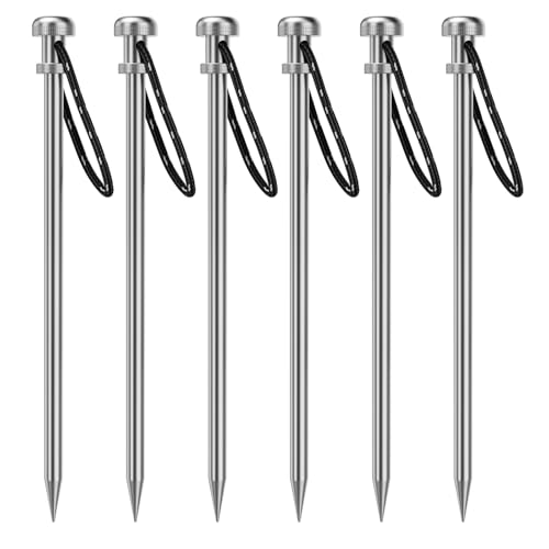 JIONHENK 7.8-Inch Stainless Steel Stakes