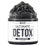 Mojo Spa Ultimate Detox Face Scrub | Amber, Vanilla, Musk Scent | Moisturizing & Detoxifying Sugar Exfoliator | 4 oz
