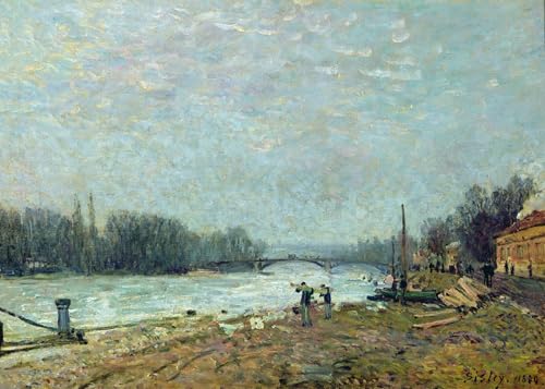 Tableaux Modernes Après le dégel de la Seine Alfred Sisley 60x90cm impression haute définition