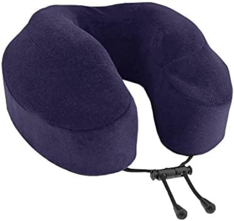 Evolution Classic Neck Support Pillow - Neck Pillow for Traveling - Memory Foam Airplane Pillow with 360-Degree Comfort - Head & Chin Support Pillows for Sleeping Upright - (Navy)