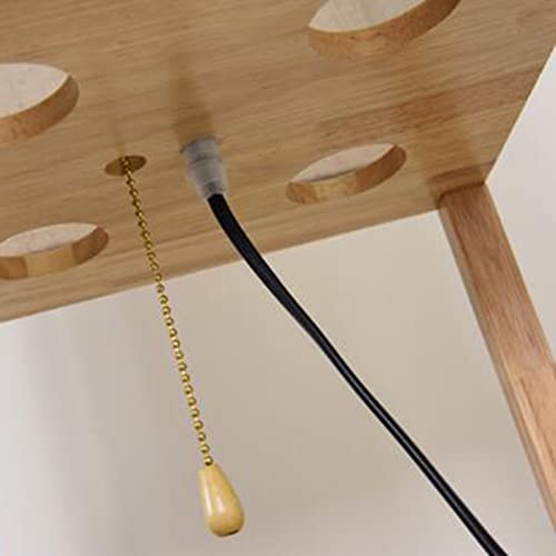 Lampe d'étagère en bois massif et tissu haut de gamme 160cm