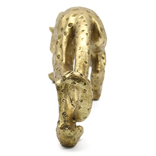 Lukitas Gold Leopard Statues And Sculptures, Panther Figurines Home Decor For Living Room Office, Resin #TOP6