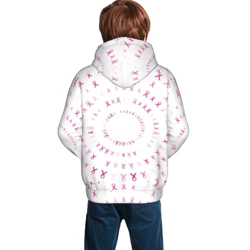Breast Cancer Awareness (4) Kid Hoodies Boys Sweatshirts Girls Pullover with Pocket4