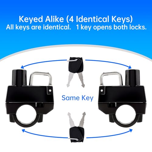 Windance 2-Pack Keyed-Alike Helmet Lock