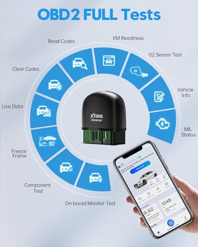 XTOOL AD20 Pro OBD2 Scanner for iPhone & Android: 2025 Enhanced Check Engine Fault Car Code Reader, Universal Car Diagnostic Tool with All System Scan, Oil Reset, Battery Test, Performance Test