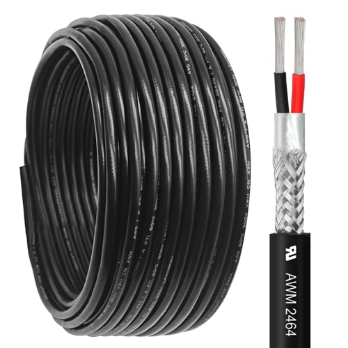 18/2 Shielded Wire 50FT 18 Gauge 2 Conductor Wire, UL2464 18 AWG ...