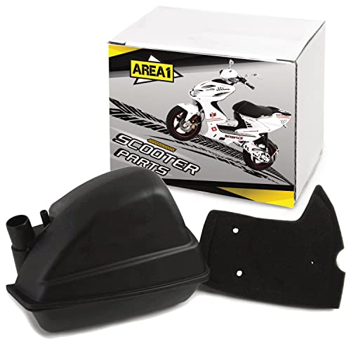Area1 Filtre à air de rechange + filtre à air pour 50 cc 2 temps compatible avec Speedfight 3, Speedfight 4, Jetforce, Ludix, Streetzone Kisbee Ludix...