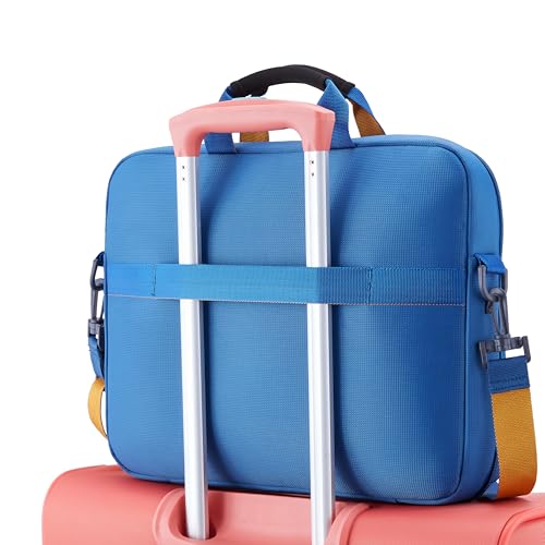 Image of American Tourister Vogue Biz Laptop Sling Bag for Office | 14 Inch Laptop Compartment | 2 Pockets | Adjustable & Detachable Shoulder Strap | Crossbody Messenger Bag | Sleek & Lightweight | Blue Ash