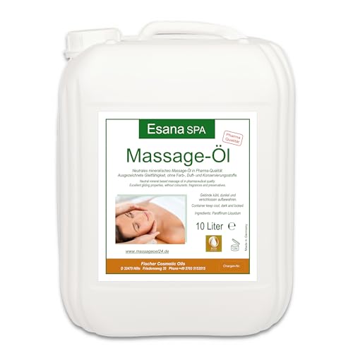 Esana SPA Massageöl (10 Liter) für Wellness & Physiotherapie, med. Qualität DAB/Ph.Eur.