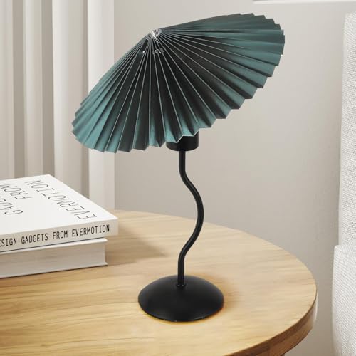 kaixunl Lampe De Table Plissée Vintage Lampe De Chevet En Tissu Lampe De Table Adaptée Pour Chambre À Coucher, Salle D'étude, Salon, Chambre D'enfants, Bureau. Avec Culot E27, 33 Cm X 45 Cm