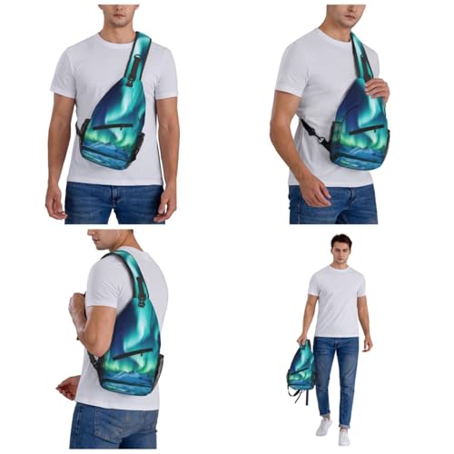 Bolso cruzado Northern Lights casual negro miniatura 7