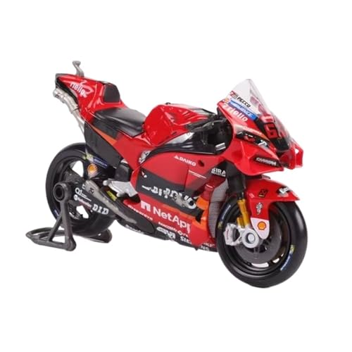 Moto Ducati Desmosedici GP21 1/18 Bagnaia 63 réplique miniature moulée sous pression pour collection